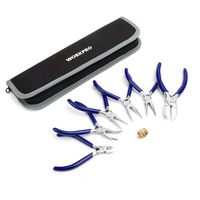 WORKPRO 7-Piece Jewelers Pliers Set Jewelry Tools Kit with Easy Carrying Pouch (blue)