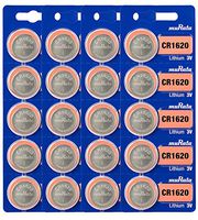 Murata CR1620 Battery 3V Lithium Coin Cell - Replaces Sony CR1620 (20 Batteries)