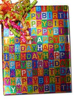 30" X 15' Happy Birthday Squares Gift Wrap