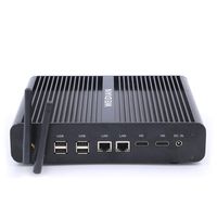 WEIDIAN Fanless Mini Desktop Computer with i3 5005U Mini PC with DDR3 RAM Dual Display 2HDMI 2LAN Wi-Fi Bluetooth Windows 10 Pro and Linux（8G+256G SSD