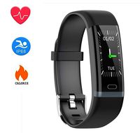 Fitness Tracker Blood Pressure Monitor Heart Rate Monitor Activity Tracker Calorie Counter, IP68 Waterproof Belt Connecting GPS Pedometer Watch, Suitable for Children and Adults (Black)