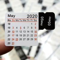 GoldenSunny Calendar Stickers 2020 2021 for Planner, Journal, Notebook, 72 Monthly Planner Tabs from January 2020 to June 2021 with Week Numbers and Holidays - 4 Sets