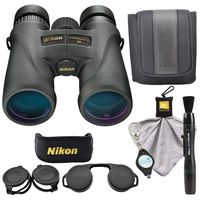 Nikon Monarch 5 8x42 Binoculars (7576), Black Bundle with a Nikon Cleaning Cloth, Lens Pen and a Lumintrail Keychain Light