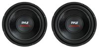 2) PYLE PLPW12D 12" 3200W 4Ohm Car Stereo Audio Subwoofer Power Woofer DVC Black