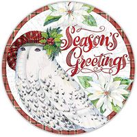 Punch Studio Christmas Kitchen Dining Party Paper Plates - Snowy Friends (Dessert)