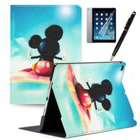 LJX 2019 iPad Air 3 Case 2017 iPad Pro 10.5 inch Cover, Mickey Minnie PU Leather Protective Cartoon Cute Design Stand Smart Auto Sleep/Wake Shell for iPad Air (3rd Gen) 2019/iPad Pro 10.5" 2017#O