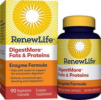 Renew Life Adult Digestive Enzyme - DigestMore Fats & Proteins Enzyme Supplement - Plant-Based Formula, Supports Digestion of Fats and Proteins - 90 Vegetarian Capsules