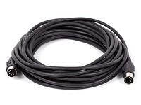 Monoprice MIDI Cable - 25 Feet - Black with Keyed 5-Pin DIN Connector, Molded Connector Shells