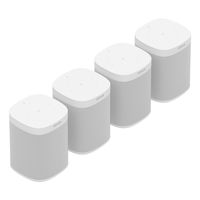 Four Room Set with all-new Sonos One - Smart Speaker with Alexa voice control built-In. Compact size with incredible sound for any room. (White)