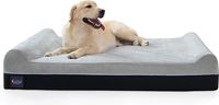 Laifug Orthopedic Memory Foam Extra Large Dog Bed Pillow(50"x36"x10", Slate Grey) Durable Water Proof Liner & Removable Washable Cover & Smart Design