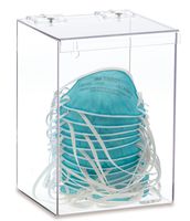 Clearform ML5239 Clear Acrylic Face Mask Dispenser, 9" H x 6.5" W x 5.75" D