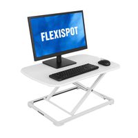 FlexiSpot Laptop Desk Riser - 27" Sturdy Standing Desk Sit Stand up Converter for Notebook (ML2W White Laptop Stand, No Assembly Required)