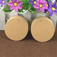 Lavenz 1000PCS 6cm Round Kraft PriceTag Blank Hang Tags Paper Gift Tags For DIY Jewelry/Boxes/Notebook/Cosmetics/Cup/Bags/handicraft