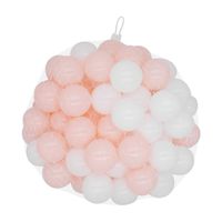 Trendbox 100 Colorful Ocean Ball (Ship from USA) for Babies Kids Children Soft Plastic Birthday Parties Events Playground Games Pool - Pink, White