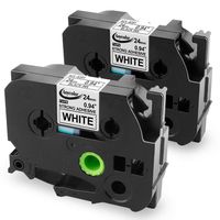 Anycolor Replacement for Brother P-touch TZe Extra Strength Label Tape TZe-S251 TZ-S251 Compatible with Brother PTouch Label Maker PT-D600 PT-9700PC PT-P700 PT-P950NW (1''x 26.2',24mm x8 Meter),2-Pack