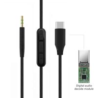 Geekria Type C, USB-C Audio Cable Replacement for Bose QuietComfort QC35, QC25, SoundTrue, Around-Ear II Headphones with Microphone and Volume Control (5.6ft)