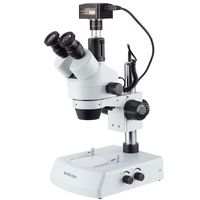 AmScope 3.5X-90X LED Trinocular Zoom Stereo Microscope + 18MP Digital Camera
