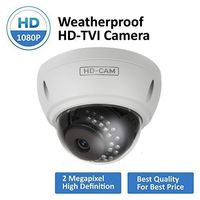 Solotech1080P Vandal Dome 2MP HD-TVI/CVBS Indoor/Outdoor Weatherproof Security Camera Night Vision 2.8-12mm Lens 36 IR LEDs Made in Korea 3 Yr Warranty