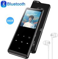 16GB MP3 Player with Bluetooth 4.1, HiFi Lossless Sound Music MP3 Player with FM Radio, Pedometer, Voice Recorder, E-Book, Supports up to 128GB, Earphone Included, Built-in Speaker
