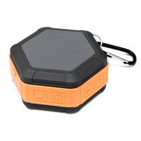 Kingwin Bluetooth Speaker, Outdoor Waterproof, Wireless Portable Travel Mini Shower Speaker with Subwoofer, Enhanced Bass, Built in Mic for Sports, Camping, Hiking, Pool, and Beach(Orange)