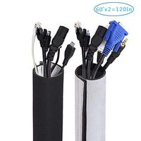 GIKPAL 120 inch Cable Management Sleeve Wire Cord Organizer Protector for Pets TV Computer