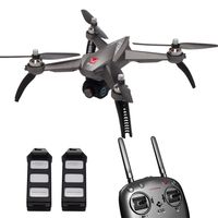 LOHOME Drone MJX B5W Bugs 5W RC Quadcopter Drone 1080P 5G WiFi Camera Live Video, 6-Axis Gyro FPV Drone, GPS Return Home/Altitude Hold/Follow Me/Point of Interest Flying/ 2 Battery (Gery B5W)