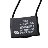 Wadoy CBB61 Ceiling Fan Capacitor for New Tech 2 Wire 4.5uf 50/60Hz 250VAC