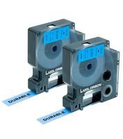 2PK Dymo Standard D1 45016 Black on Blue Labeling Cassette 1/2"x23'(12mm x7m) Compatible for LabelManager 160 280 420P 210D