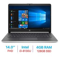 2019 HP 14-inch FHD (1920x1080) IPS Laptop PC (Intel Core i3-8130U Up to 3.4GHz Processor, 802.11 ac WiFi, Bluetooth, Webcam, USB 3.1 Type-C, HDMI, Windows 10, 4GB DDR4 RAM 128GB SSD (Renewed)