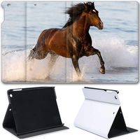 Enjoy happy life Ipad Air 2 case,Ipad 6 case,The Running Horse Ipad Air 2/Ipad 6 High-Grade Leather Cases
