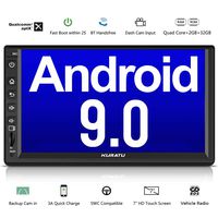 KURATU Android Car Stereo with Bluetooth 5.0 & aptX - Double Din Car Multimedia Radio Player w/GPS Navigation System, Microphone, WiFi, Fastboot, Mirror Link (2GB RAM + 32GB ROM)