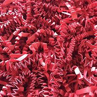 Black Cat Avenue 2 LB Red Crinkle Cut Paper Shred Filler for Gift Wrap and Basket Filler