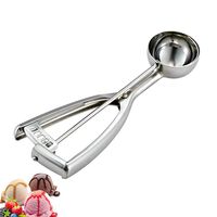 Medium Cookie Scoop, 2.8 Tbsp/ 1.4 OZ, 2 inch/ 50 MM Ball, 18/8 Stainless Steel Medium Ice Cream Scoop, Secondary Polishing