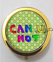 BlackKey Can You Not 3-Compartment Decorative Pocket Gift Box Case Organizer for Pill, Color 2 -997