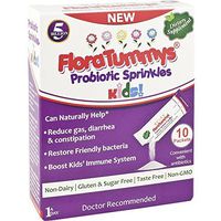 FloraTummys Probiotic Sprinkles Kids 10ct: Taste-Free, Easy-to-Use Probiotic Powder Packets, Non-Dairy, Gluten & Sugar-Free. Non-GMO. (6)
