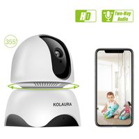 Baby Monitor with Camera and Audio, Kolaura Indoor WiFi Smart Pet Security Camera with 2 Way Audio, Cloud Storage, Night Vision, Motion Detection, Video Encryption