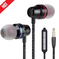 Earbuds Earphones with Microphone Noise Cancelling Heave Bass in-Ear Headphones Ear Buds with High Resolution and Built-in Mic, Volume Control Sport Wired Earbud for Smartphones/PC/Tablet