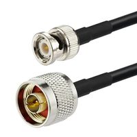 wlaniot BNC to N Cable N Male to BNC Male Connector with Low Loss RG58 Coaxial Cable for Ham Radio Signal Booster Repeater Router Antenna Extension Cable 25Ft