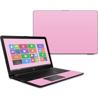 Mightyskins Skin Compatible with Hp 15t Laptop 15.6" (2017) - Solid Pink | Protective, Durable, and Unique Vinyl Decal Wrap Cover | Easy to Apply, Remove, and Change Styles | Made in The USA