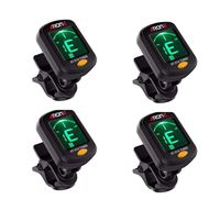 Clip On Guitar Tuner For All Instruments, Ukulele, Guitar, Bass, Mandolin, Violin, Banjo, Large Clear LCD Display For Guitar Tuner. 4pack