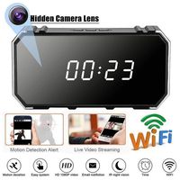 Yiwa 4K Camera 1080P WiFi HD Mirror Wireless Security Alarm Clock with Night Vision