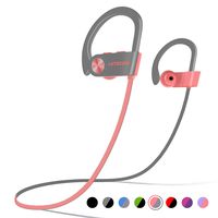 LETSCOM Bluetooth Headphones IPX7 Waterproof, Wireless Sport Earphones, HiFi Bass Stereo Sweatproof Earbuds W/Mic, Noise Cancelling Headset for Workout, Running, Gym, 8 Hours Play time