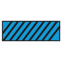 Surgical Instrument Identification Sheet Tape Diagonal Black Stripe Blue