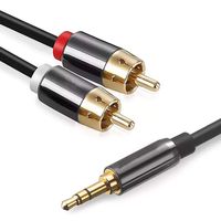 RCA Audio Cable 3.5mm Male to 2-Male RCA Cable, Y Splitter Design Stereo Audio RCA Male Cable (10 Feet)