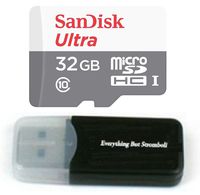 32GB SanDisk Ultra UHS-I Class 10 48mb/s MicroSDXC Memory Card works with Samsung Galaxy S8, S8 Plus, Note 8, S7, S7 Edge, S5 Active, S4, Cell Phones with Everything but Stromboli Memory Card Reader