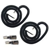 YOLISTIC (Value Pack of 4) 10Ft Telephone Handset Cord & Phone Cord Detangler - Black