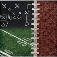 Club Pack of 192 Green and Brown Gridiron Football 2-Ply Beverage Napkins 5"