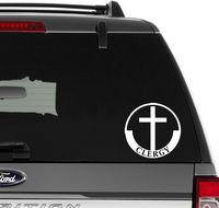 Christian Clergy Vinyl Decal Sticker for Wall Decor, Windows, Laptop, Car, Truck, Motorcycle, Vehicles (Size-6 inch/15 cm Tall) - (Gloss Black Color)