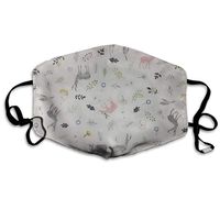 Anti Dust Pollution Mask Deer Print Reusable Washable Earloop Face Mouth Mask for Men Women