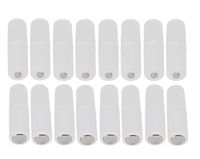 WAYLLSHINE 16 PCS Clear Color AAA to AA/14500 Battery Holder Converter Adaptor-(Batteries are not included)